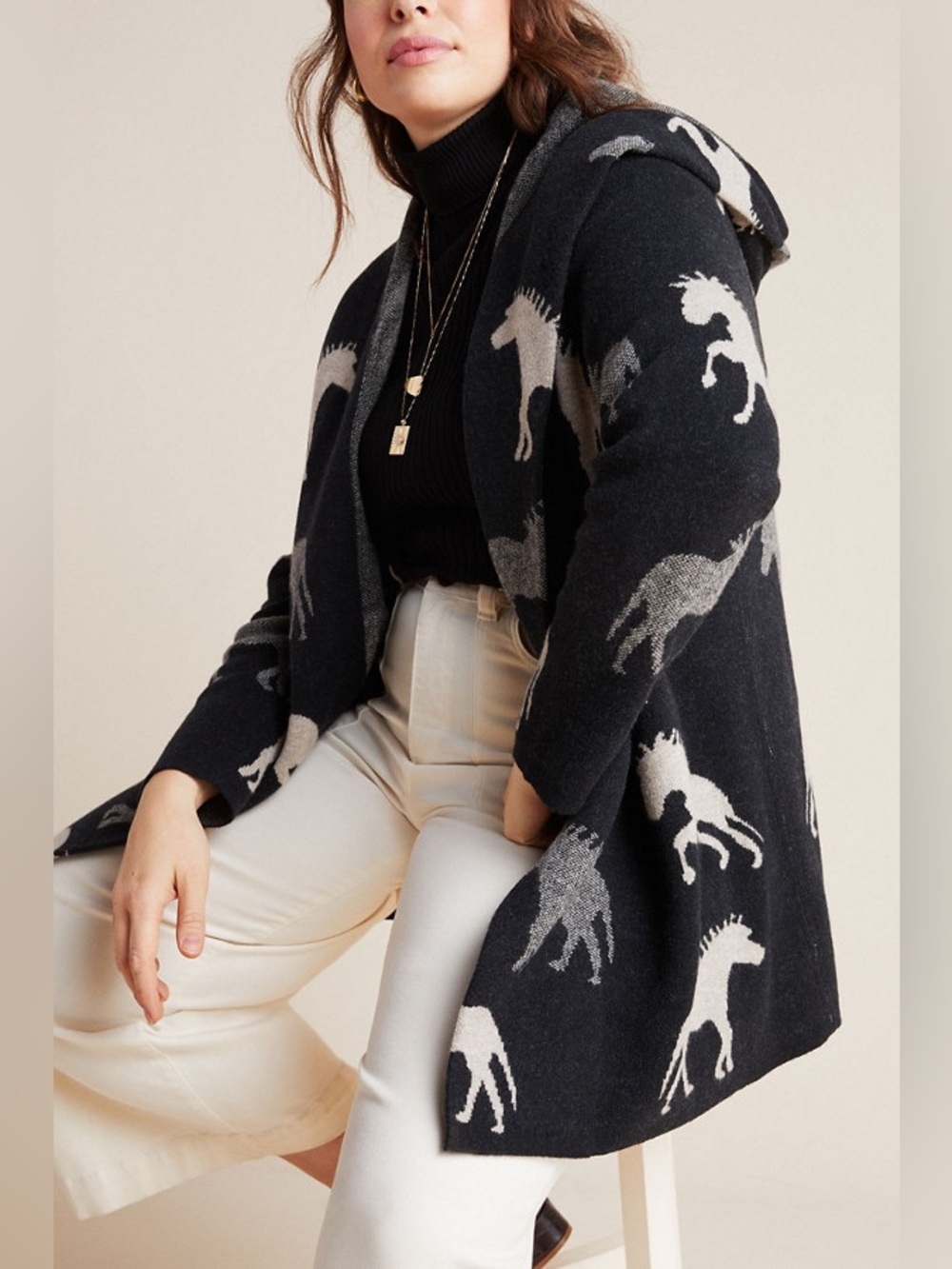 Anthropologie Field & Flower Sedona Wool sweater coat size Medium - Picture 11 of 11